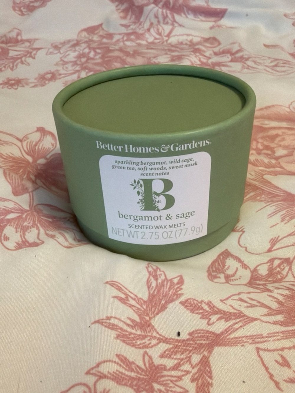 Better Homes And Gardens Bergamot & Sage Wax Melts in Light Green Tin
